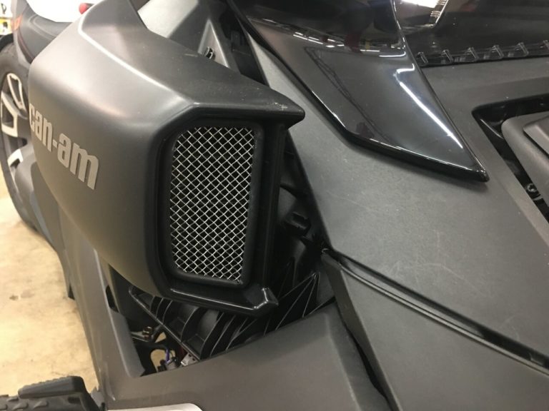 CAN AM RYKER INTAKE STAINLESS GRILLES DESIGNED FOR LOOKS AND KEEPS THE
