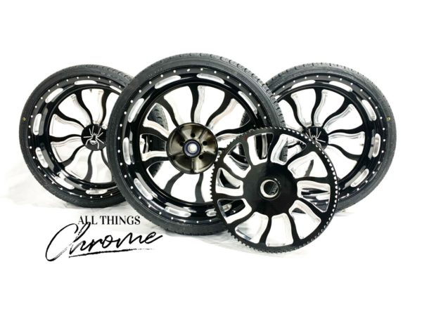 SPYDER 18" BLACK CONTRAST CUT INFERNO WHEELS/TIRES 2015-2020 CAN-AM F3 SPYDER