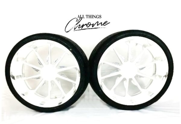 20" WHITE CONTRAST CUT TORNADO WHEELS (2) 10-11 CAN-AM SPYDER ROADSTER RT-S