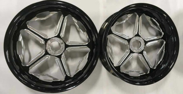 18" BLACK CONTRAST CUT SPEED STAR WHEELS,TIRES SET OF 2 FOR 2009 CAN-AM SPYDER