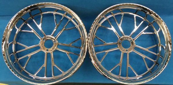 CHROME 20 INCH FRONT KILO WHEELS -RS-RT-F3 TWO 20" WHEELS FOR CAN-AM SPYDER