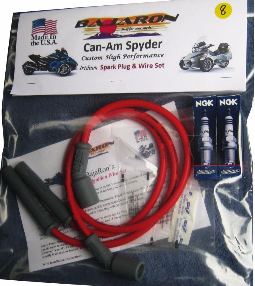 BajaRon Custom MSD Ignition Wire/Spark Plug 2008-2016 Can-Am Spyder GS RS RSS ST 